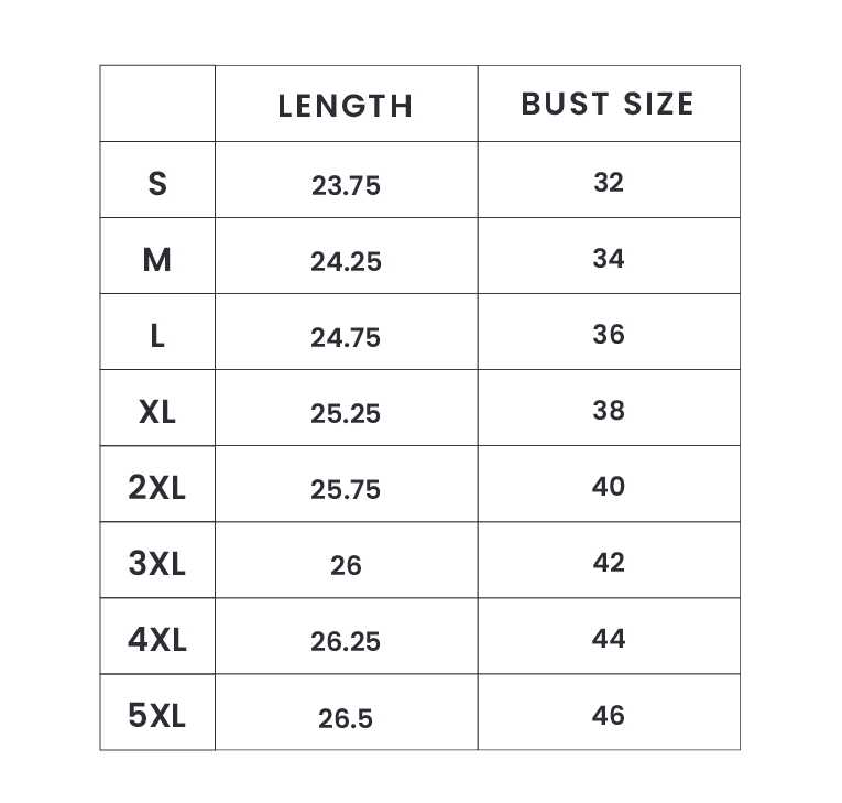 THE LICENCE TO CHILL ZIPPER HOODIE- DK Shadow size chart