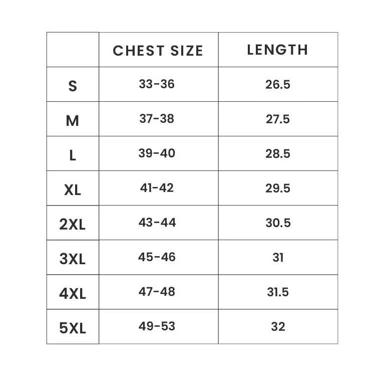 THE EVERYDAY ESSENTIAL TEE UNISEX- Breen size chart