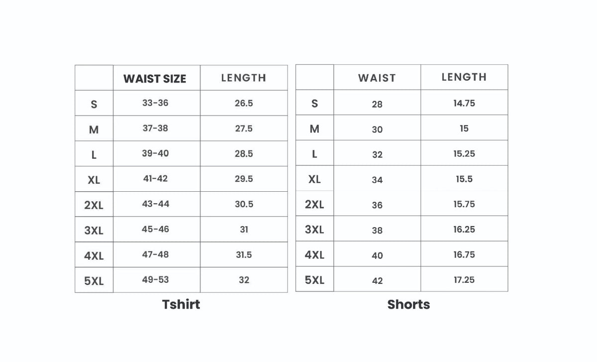 Kor Women Co-ord Set- Navy size chart