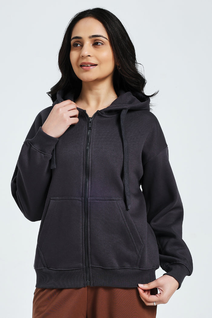 THE LICENCE TO CHILL ZIPPER HOODIE- DK Shadow