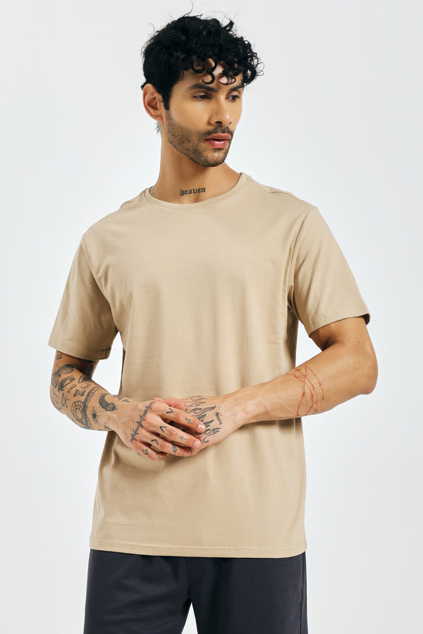 THE EVERYADY ESSENTIAL TEE ROUND NECK- Beige