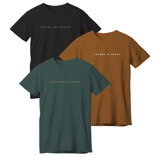 THE FEATHERLIGHT UNISEX ROUND NECK PACK OF 3- Combo01