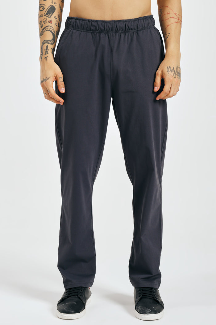 RELAXED FIT DRAWCORD PANTS - D GREY