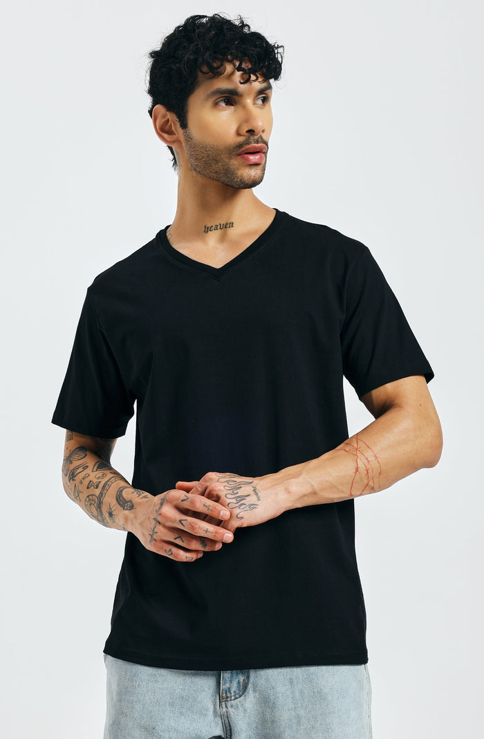 THE EVERYDAY ESSENTIAL V-NECK - BLACK