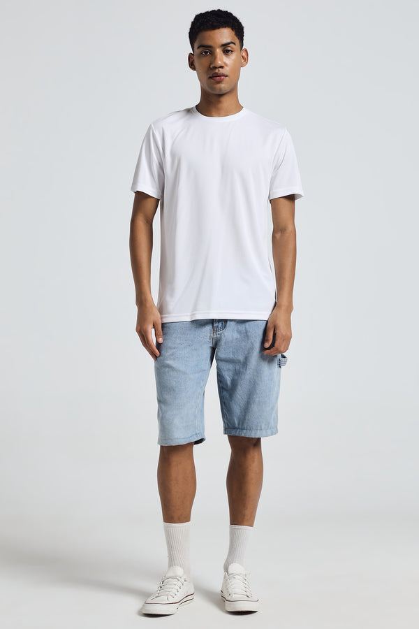 WORKOUT ESSENTIAL ROUND NECK - WHITE