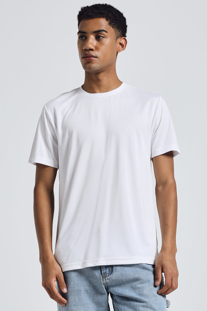 WORKOUT ESSENTIAL ROUND NECK - WHITE