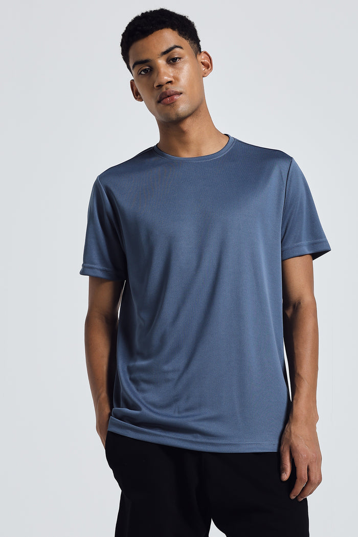 WORKOUT ESSENTIAL ROUND NECK - GREY
