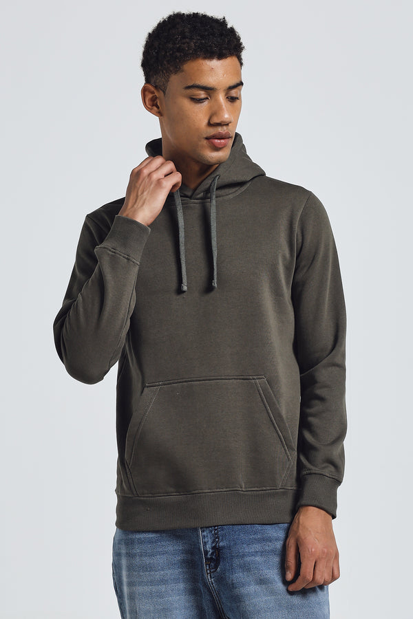 THE CLOUD COMFORT HOODIE - DK OLIVE