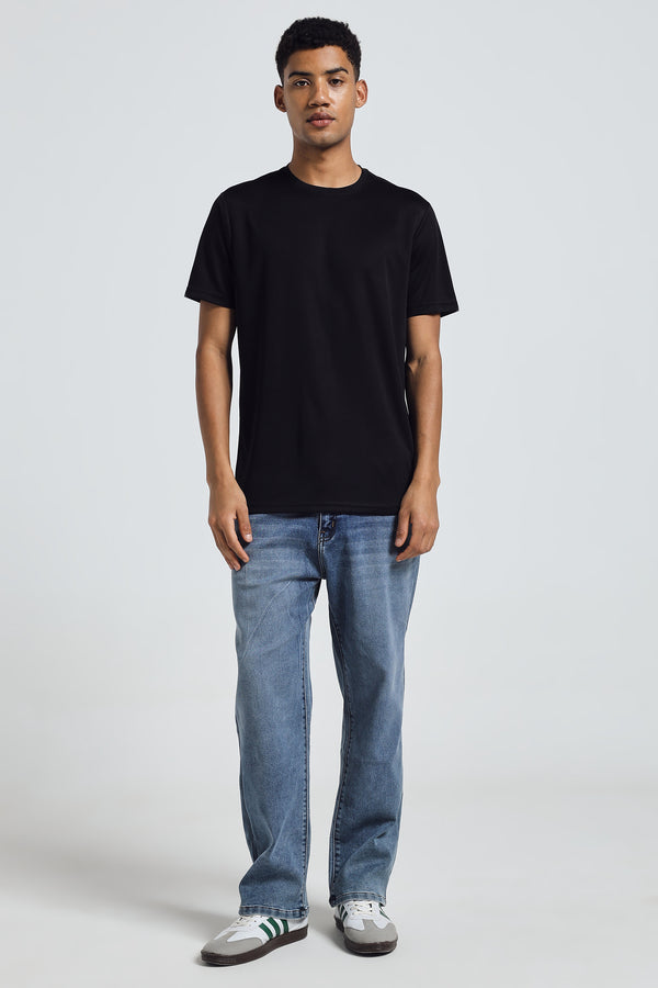 WORKOUT ESSENTIAL ROUND NECK - BLACK