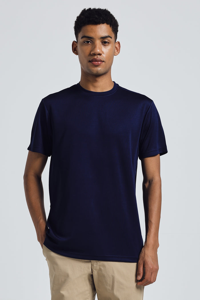 WORKOUT ESSENTIAL ROUND NECK - NAVY