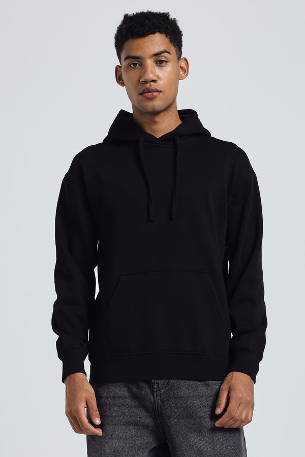 THE EVERGREEN ESSENTIAL HOODIE - BLACK