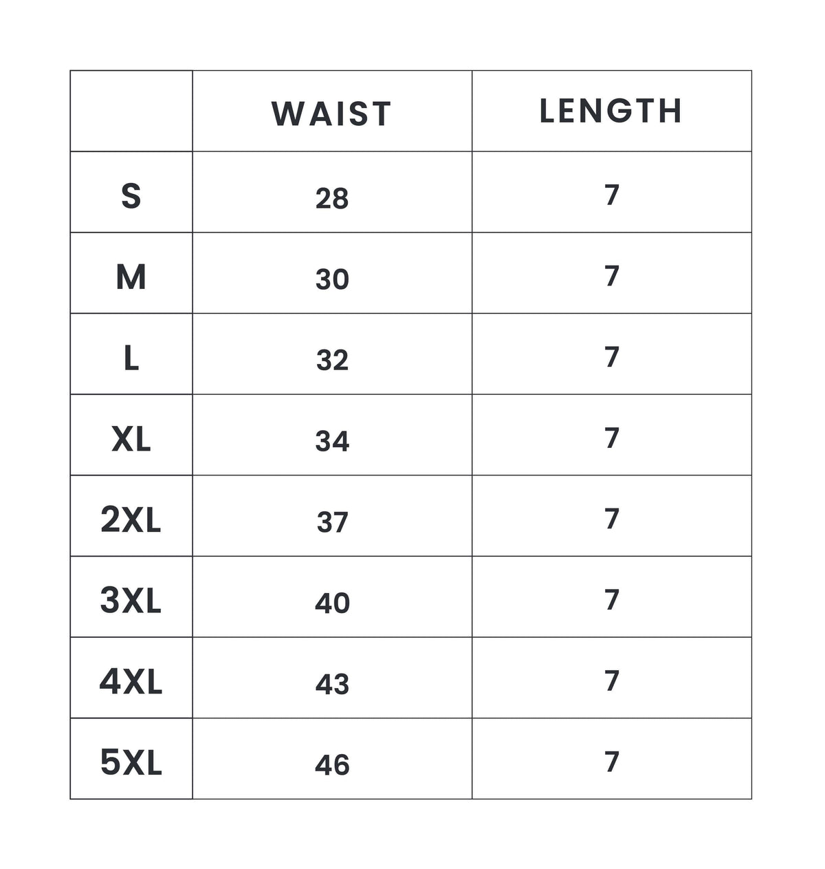 COTTON PLATING SHORTS - NAVY size chart