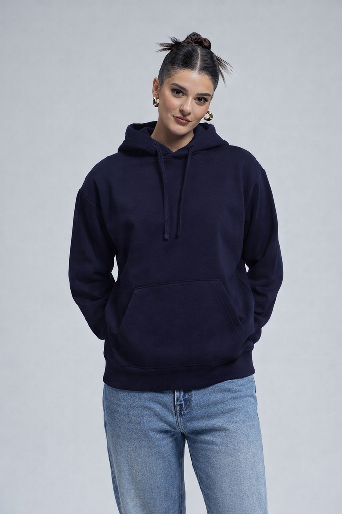 THE EVERGREEN ESSENTIAL WOMEN HOODIE- Evening Blue