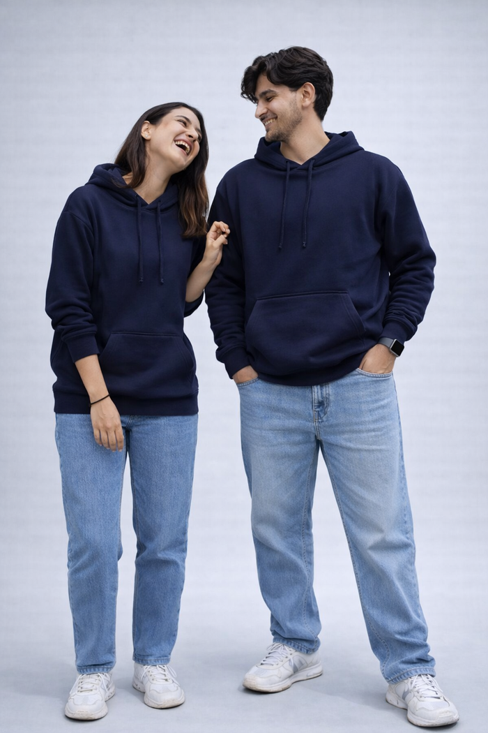 THE EVERGREEN ESSENTIAL UNISEX HOODIE - Evening Blue