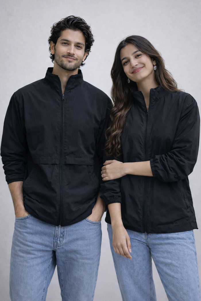 THE ELEMENT UNISEX TRACK JACKET- Black