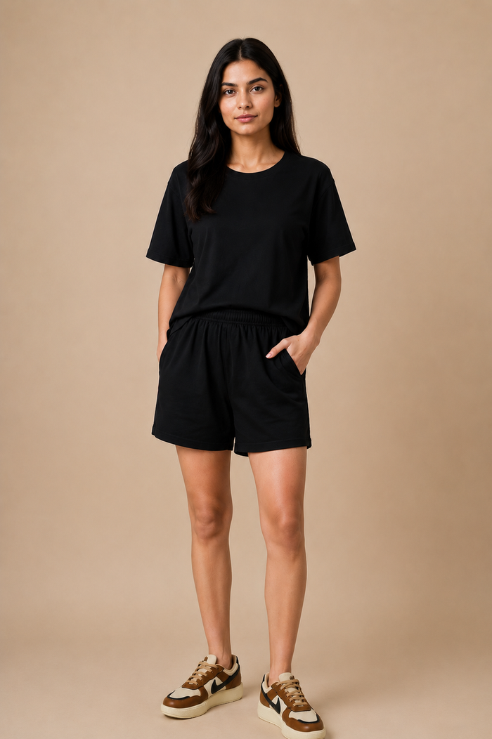 Kor Women Co-ord Set- Black