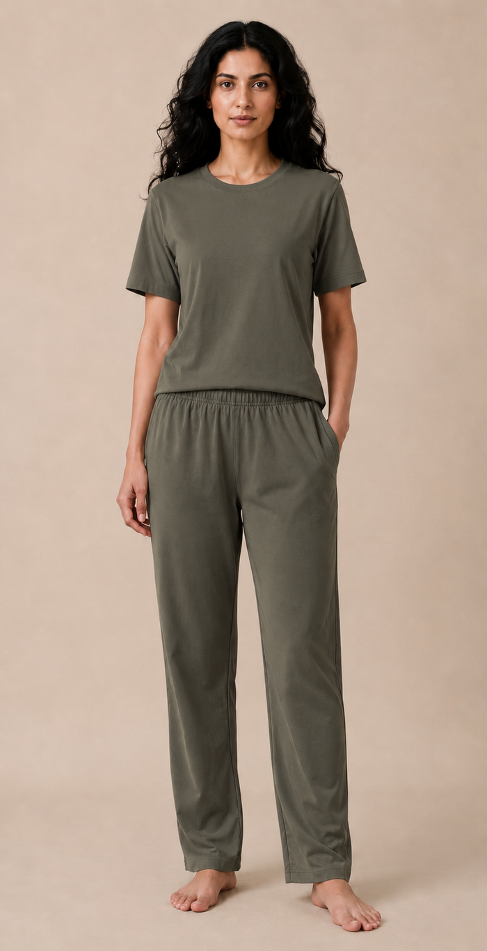Kor Women Co-ord Set- Dusty Olive