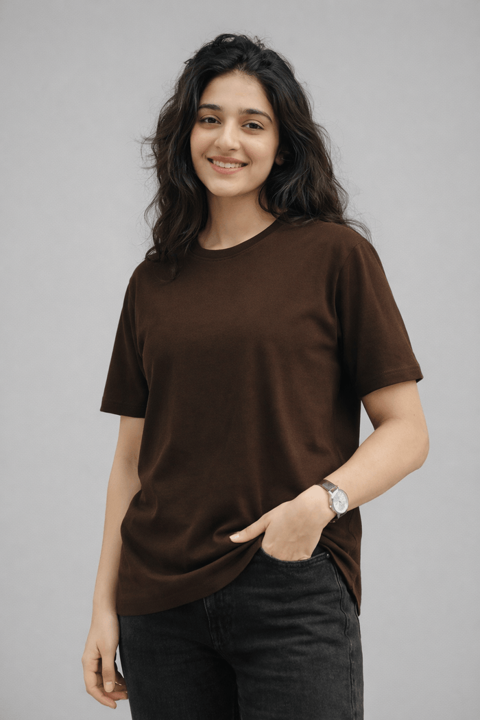 THE EVERYDAY ESSENTIAL TEE- Bitter Chocolate