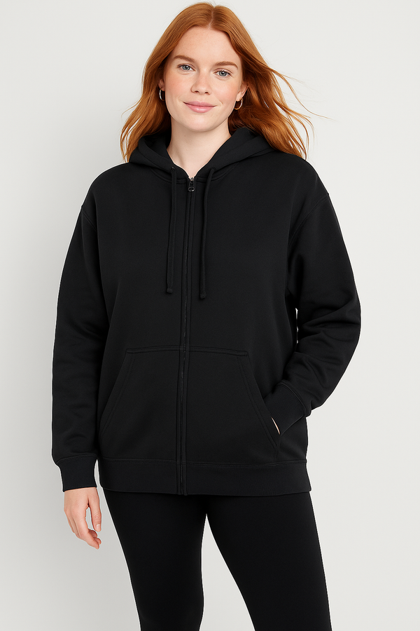 THE LICENCE TO CHILL ZIPPER HOODIE- Black