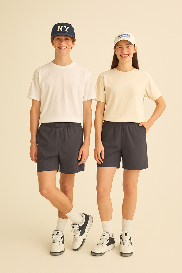 Always in Motion Unisex Shorts- DK Grey