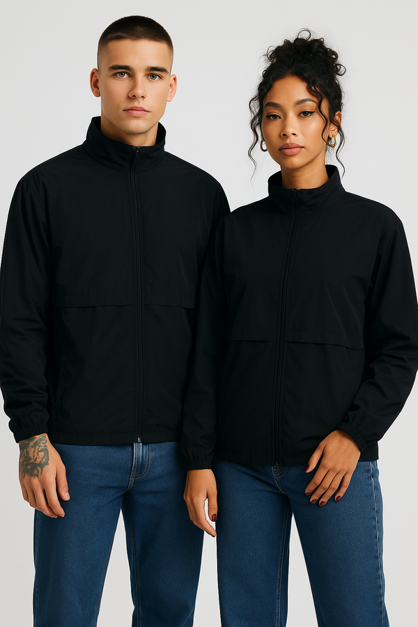 THE ELEMENT UNISEX TRACK JACKET- Black