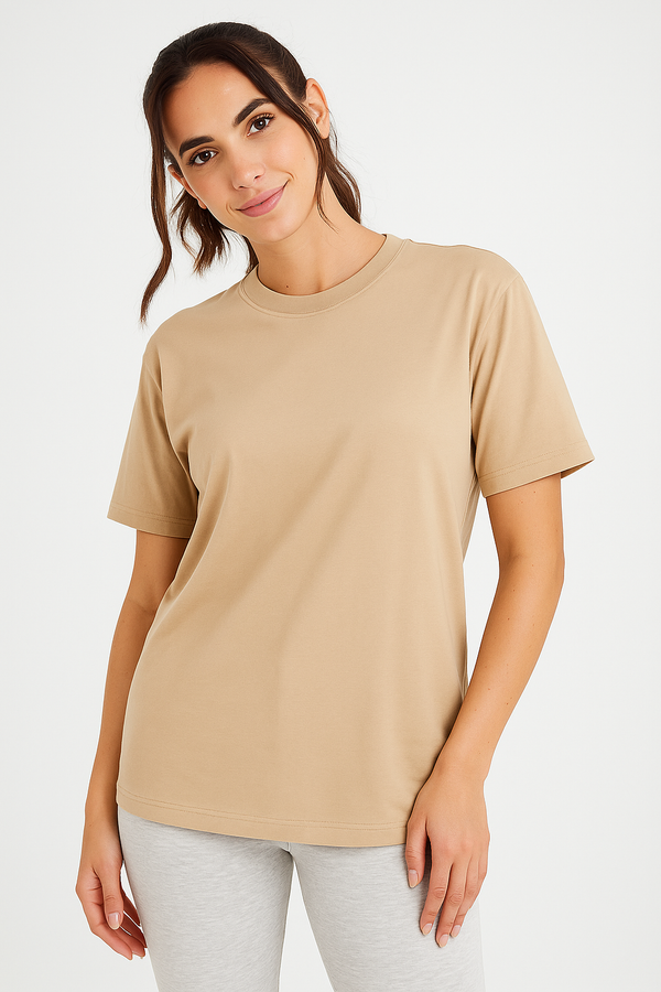 THE EVERYDAY ESSENTIAL TEE- Beige
