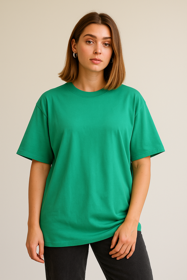 RELAXED FIT OVERSIZED T-SHIRT- Monsoon Green