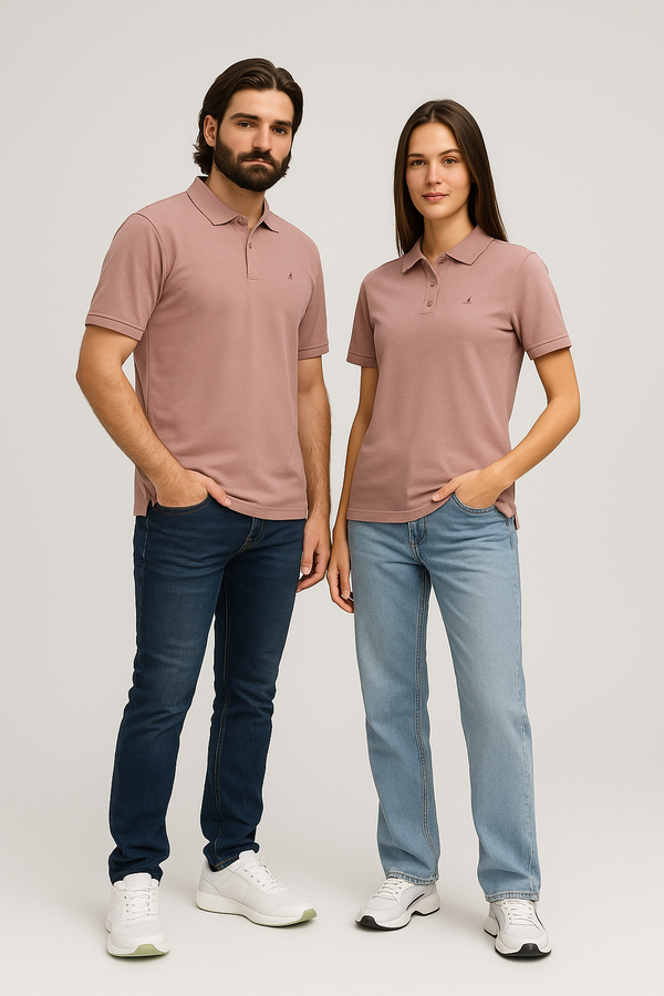 Modest Everyday Unisex Polo Neck- DK Mauve