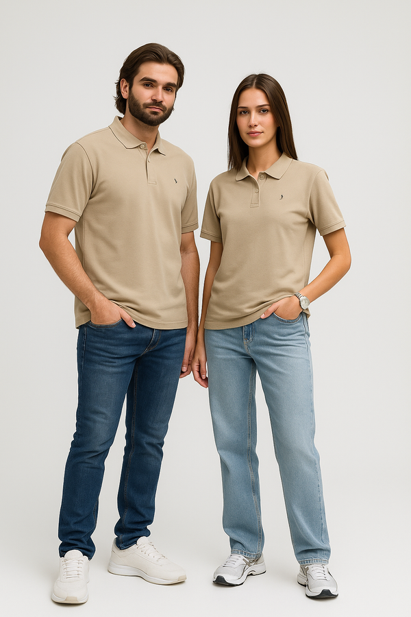 Modest Everyday Unisex Polo Neck- Khaki