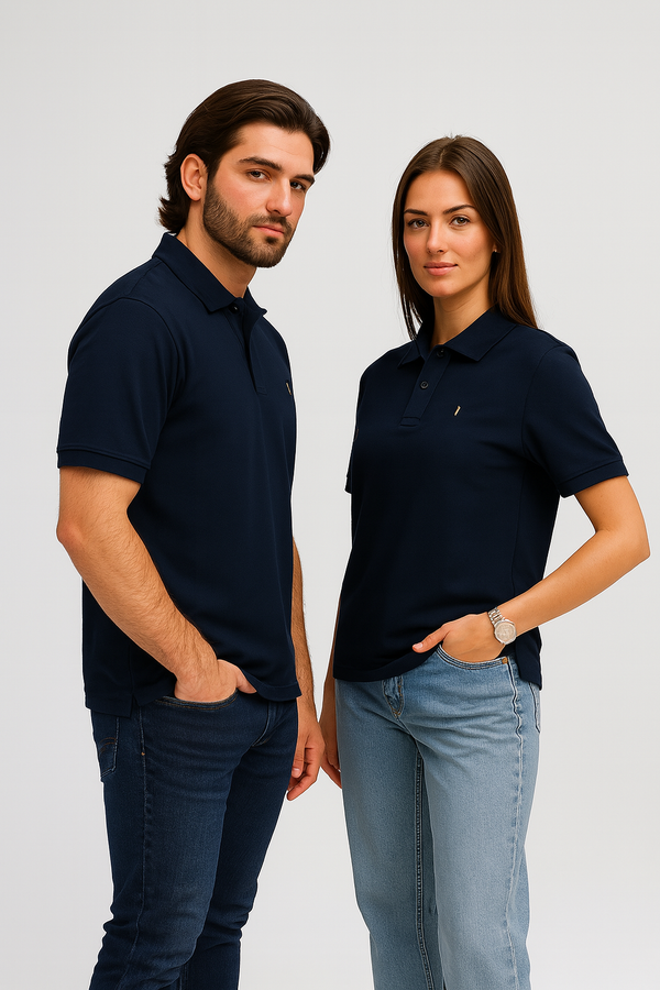 Modest Everyday Unisex Polo Neck- Navy