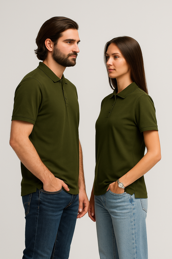 Modest Everyday Unisex Polo Neck- Olive