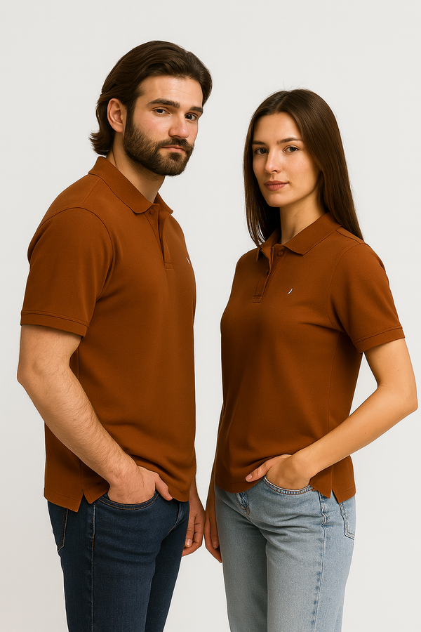 Modest Everyday Unisex Polo Neck- Tan