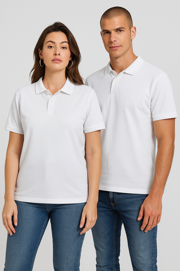 THE LOGICAL UNISEX POLO NECK- White