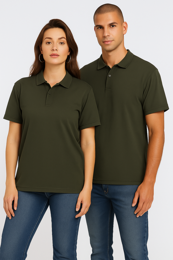 THE LOGICAL UNISEX POLO NECK- DK Olive