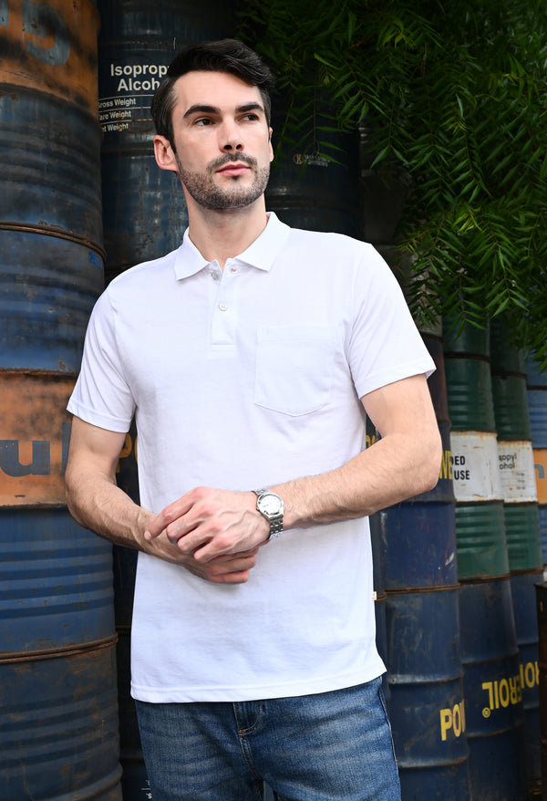 THE ETHICAL POCKET POLO- White