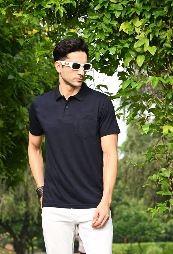 THE ETHICAL POCKET POLO- Navy
