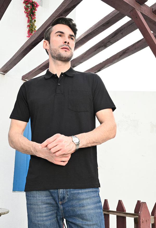 THE ETHICAL POCKET POLO- Black