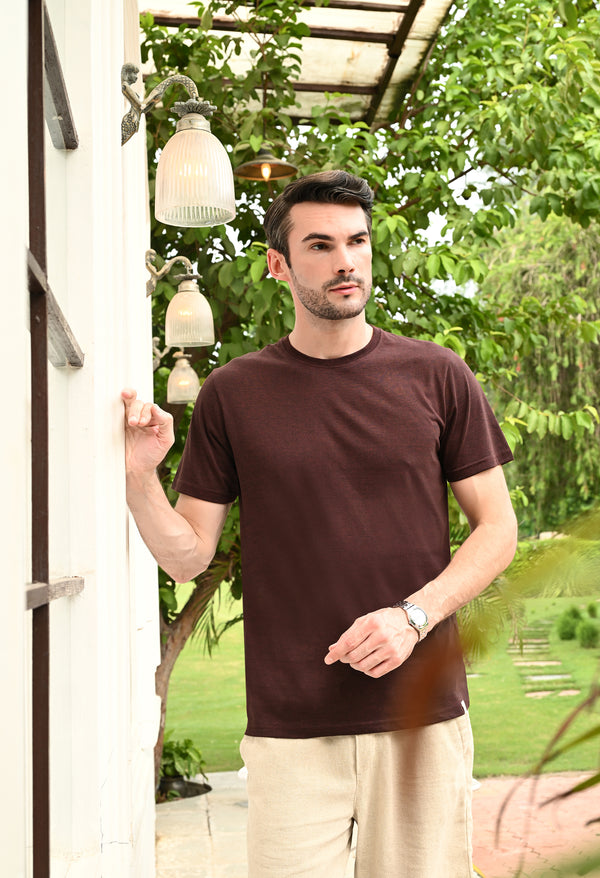 TIMELESS CREW NECK- Wine Black Mix