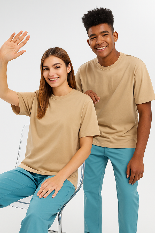 THE EVERYDAY ESSENTIAL TEE UNISEX- Beige