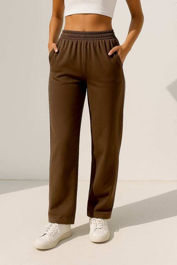 GO TO COTTON LYCRA LOWERS- Bitter Chocolate