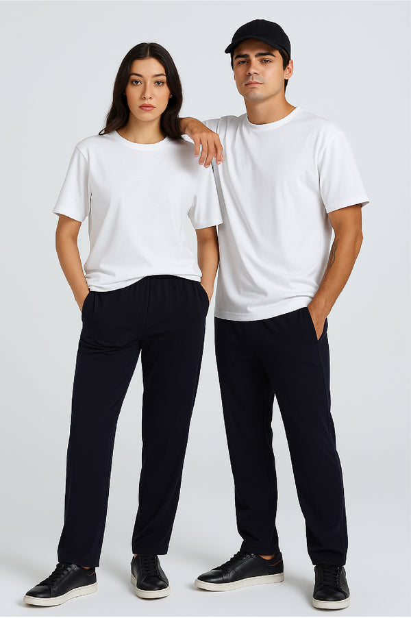 UNISEX RELAXED FIT DRAWCORD PANTS- Navy