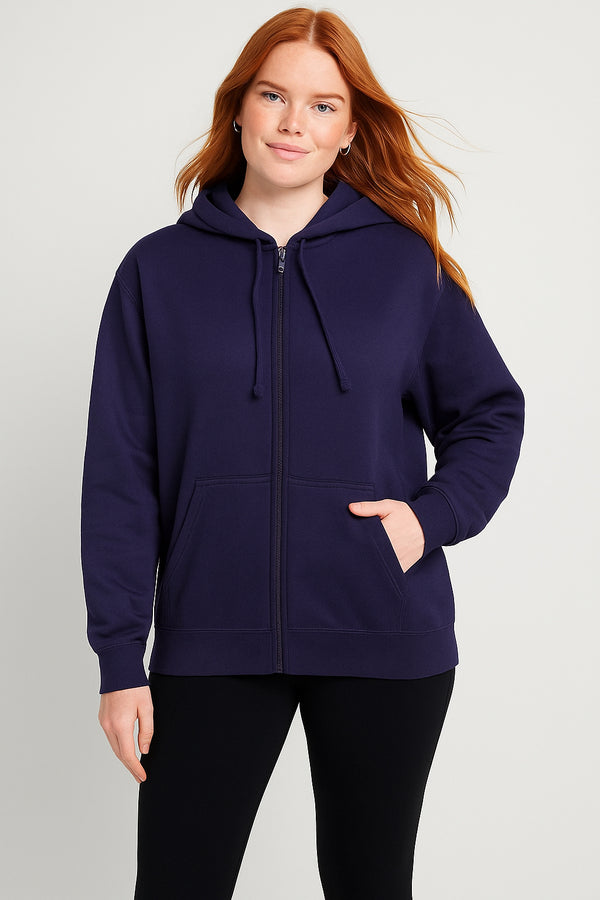 THE LICENCE TO CHILL ZIPPER HOODIE- Evening Blue