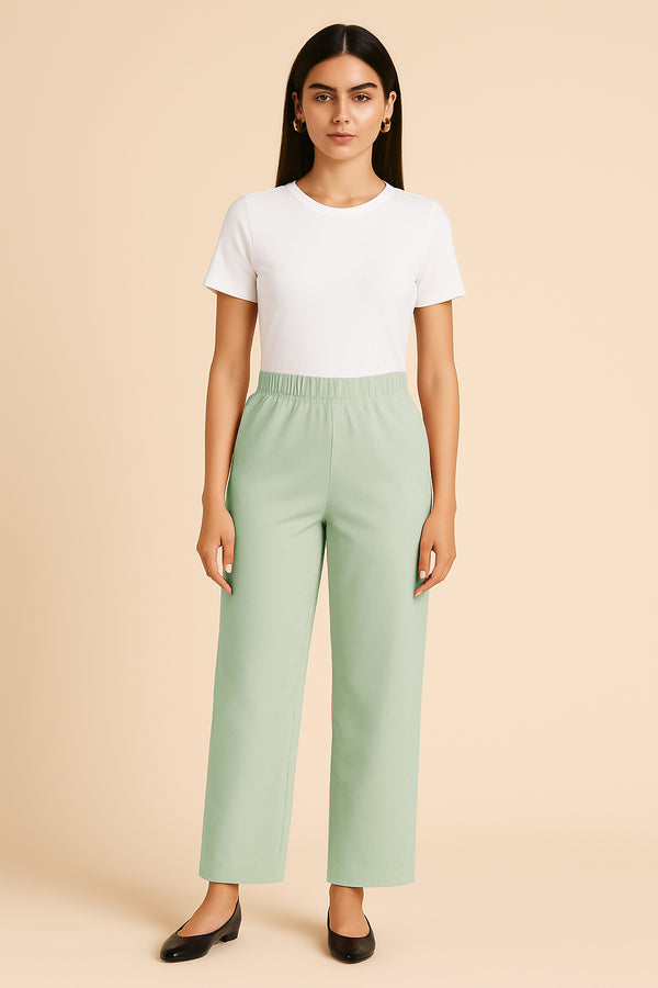 AM TO PM TENCEL WIDE LEG PANTS- Pista